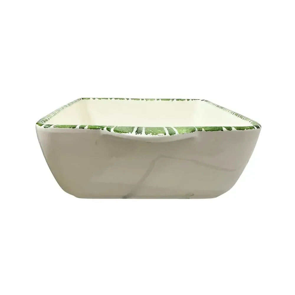 La Tavola Italy Olive Vine Casserole Lasagna Handmade Ceramic Pan 16.5 X 9.5